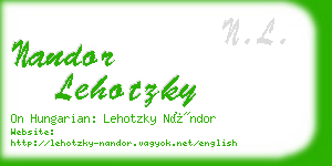 nandor lehotzky business card